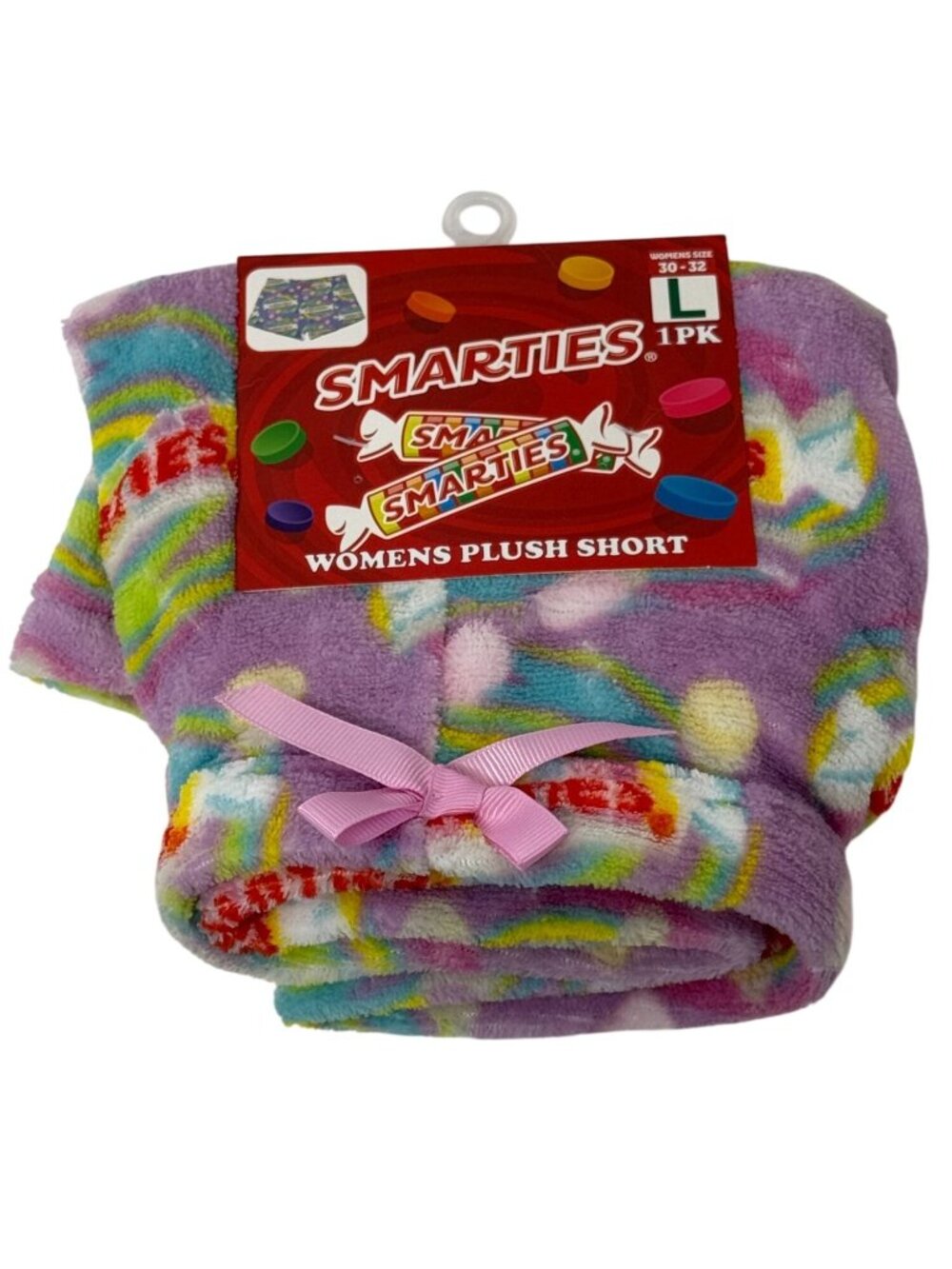 Smarties Plush Lounge Shorts Size Large Fuzzy Pajama Shorts